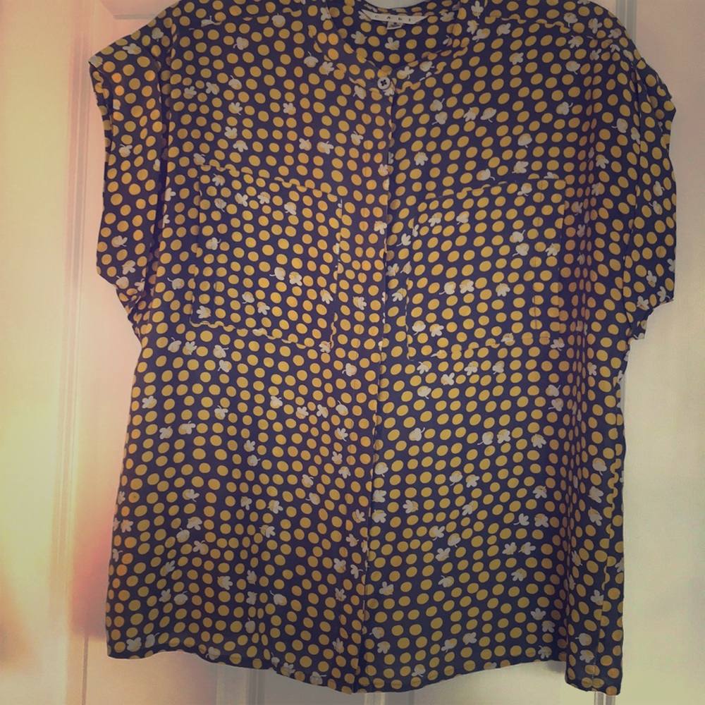 CAbi silk shell button top S